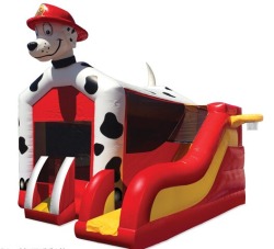 Dalmatian fire dog combo bounce house